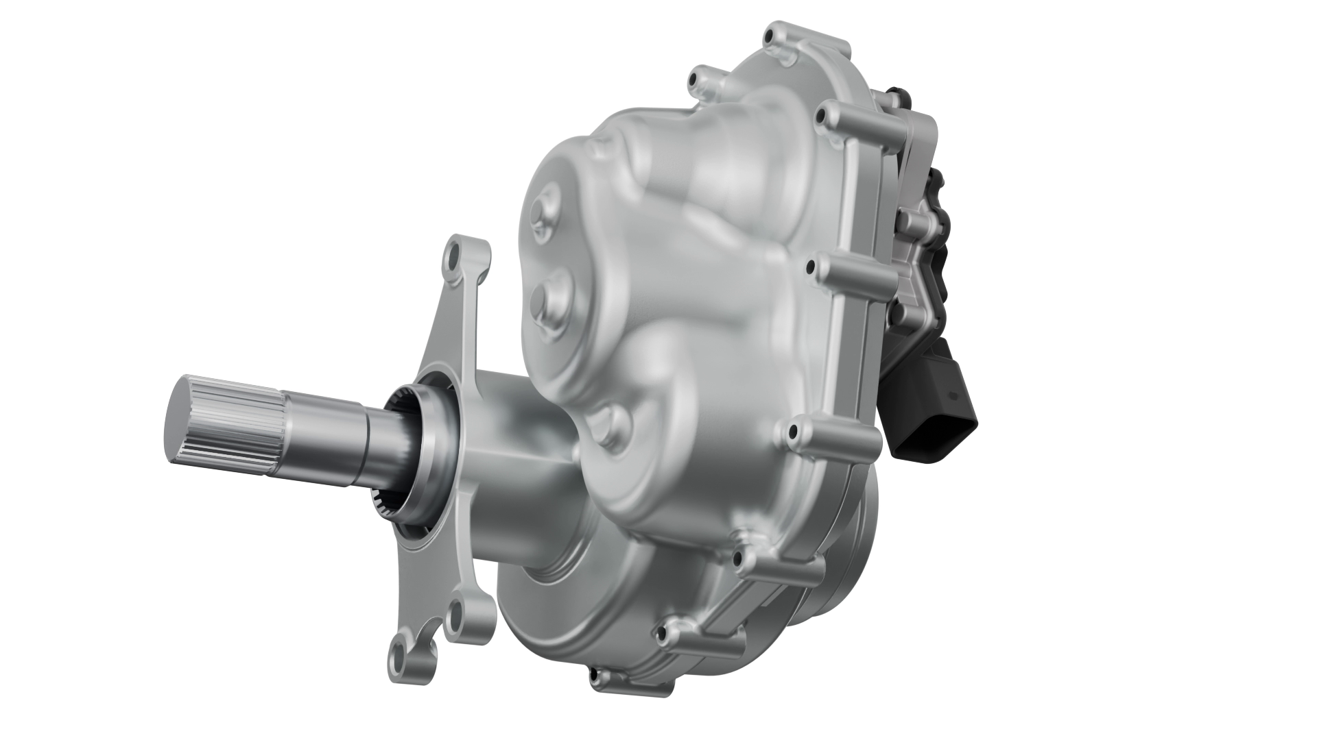 eLSD unit showcasing compact housing and output shaft design