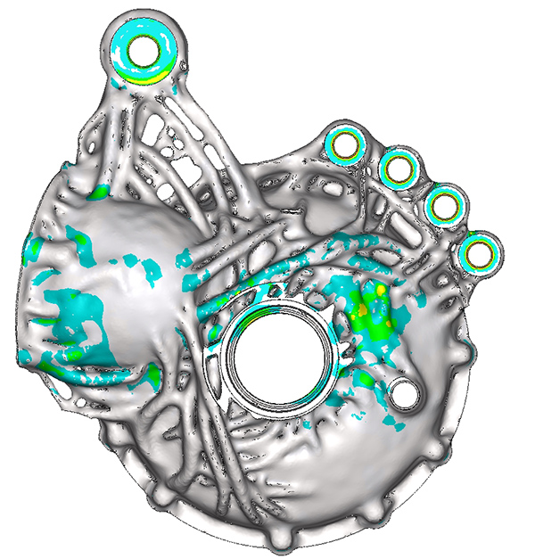 Rear view of grey vehicle taillights on with fog in background